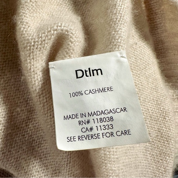 Dtlm Don’t Label Me 100% Cashmere Heathered Tan Short Sleeve Button-Up Cardigan - Picture 6 of 14
